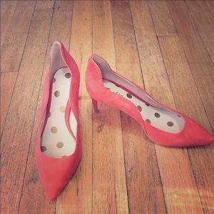 NEW NWOT BODEN heels. Beautiful coral red color.